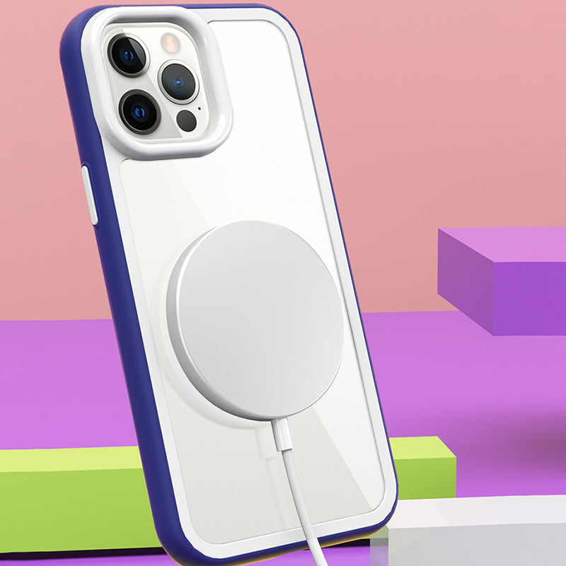 Pro iPhone 13 Pro Max nárazuvzdorné průhledné pouzdro na telefon Akrylová zadní strana + barevný rámeček odnímatelný kryt 2 v 1 Pro iPhone 13 Pro Max nárazuvzdorné průhledné pouzdro na telefon Akrylová zadní strana + barevný rámeček odnímatelný kryt 2 v 1